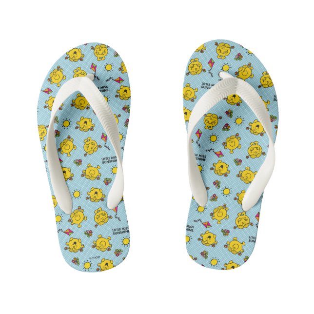 Tongs Enfants Little Miss Sunshine | Motif de point Polka Turquo (Semelle)
