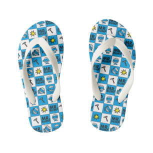 Tongs Enfants M. Bump   Mosaïque à motif bleu