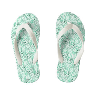 Tongs Enfants M. Grincheux   Nom vert et motif de jet de personn