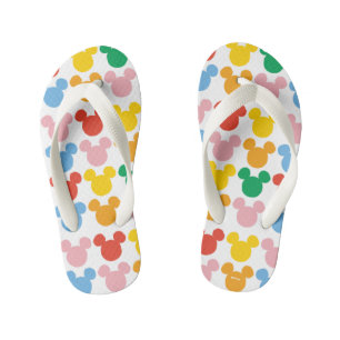 Tongs Enfants Mickey Mouse Logo Coloré Répétant