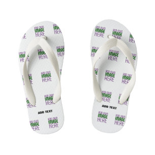 TONGS ENFANTS MODELE DE TEXTE D'IMAGE BLANC SIMPLE ÉDITABLE MODE