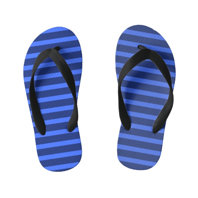 Tongs Enfants Moderne simple bande à deux tons bleu géométrique  (Semelle)