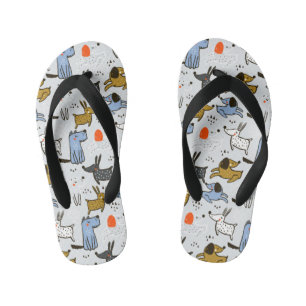 Tongs Enfants Motif chien mignon Doodle