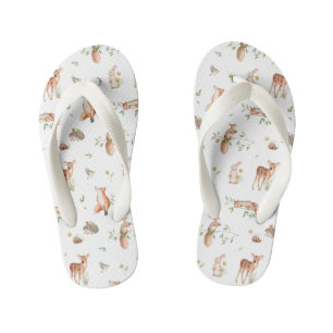 Tongs Enfants Motif d'amis animaux de bois mignon