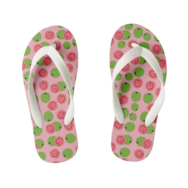 Tongs Enfants Motif de fruits de goyave (Semelle)