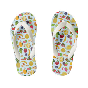 Tongs Enfants Motif de fruits d'été coloré