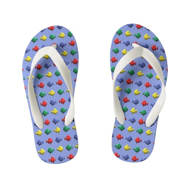 Tongs Enfants Motif de poisson coloré (Semelle)