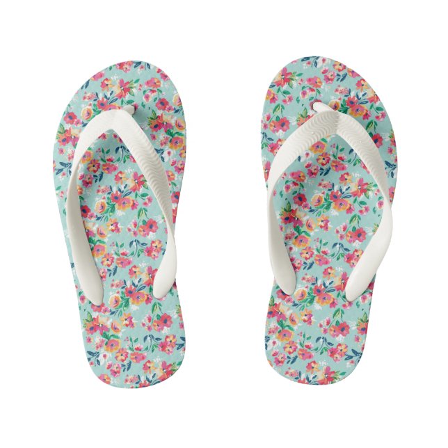 Tongs Enfants Motif des fleurs peintes (Semelle)