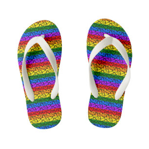 Tongs Enfants Motif du coeur arc-en-ciel