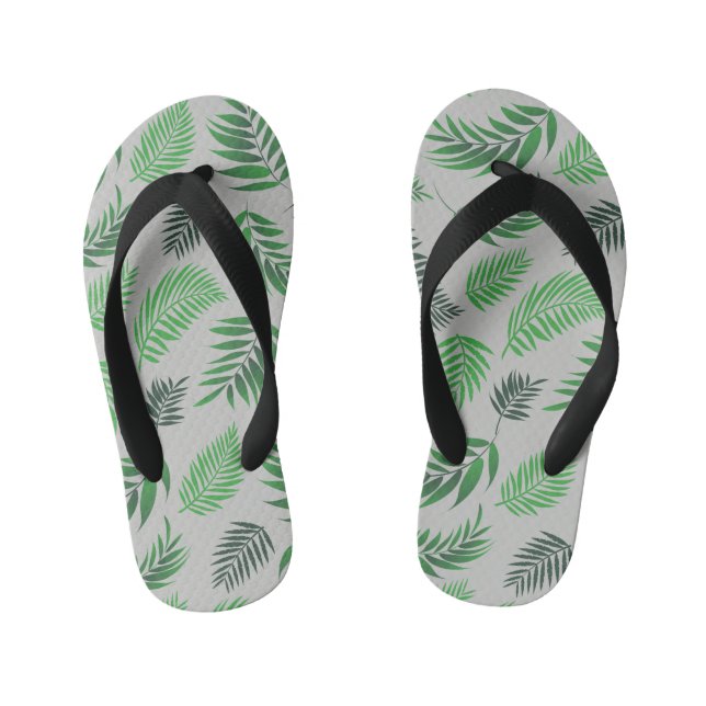 Tongs Enfants Motif Feuille tropical 11 (Semelle)