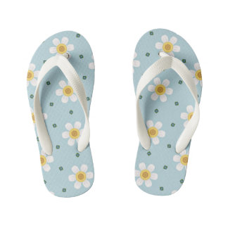 Tongs Enfants Motif floral de marguerite blanche
