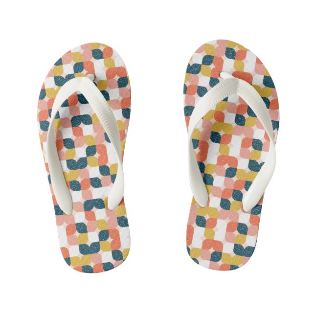Tongs Enfants Motif géométrique rétro de Bauhaus (Semelle)