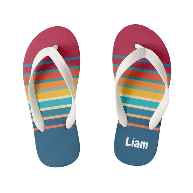 Tongs Enfants Motif rayé couleur mignon (Semelle)
