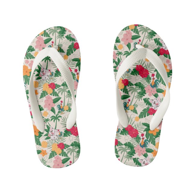 Tongs Enfants Motif tropical de Pua et Heihei (Semelle)