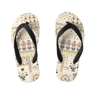 Tongs Enfants Mughal Floral Paisley : Ethnic Digital Elegance.