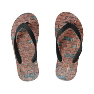Tongs Enfants Mur De Briques Rougeâtre/Brick, Avec Quelques Briq