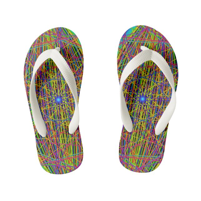 Tongs Enfants Neon Web Fractal (Semelle)