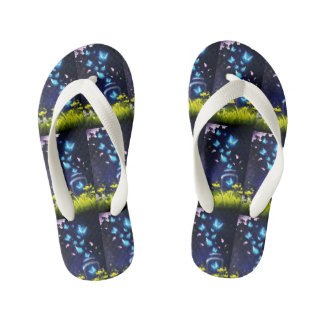 Tongs Enfants Pair of Blue Butterflies Flip Flops