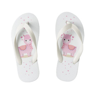 Tongs Enfants Pantouffle Infantile Lama Rose