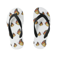 Papillons à l'aquarelle tirer Flip Flops, Enfants