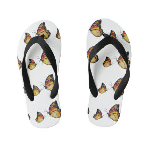 Tongs Enfants Papillons à l'aquarelle tirer Flip Flops, Enfants
