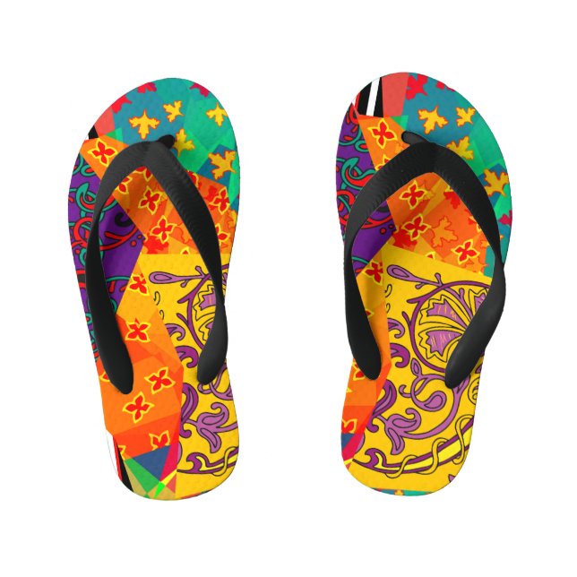 Tongs Enfants Patchwork indien turc festier Mandala (Semelle)