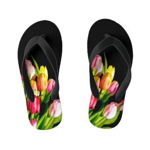 Tongs Enfants Peinture Tulip - Art Fleur original