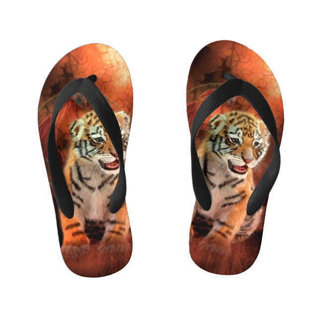 Tongs Enfants Petit tigre mignon (Semelle)