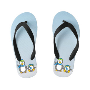 Tongs Enfants Pingouins à neige