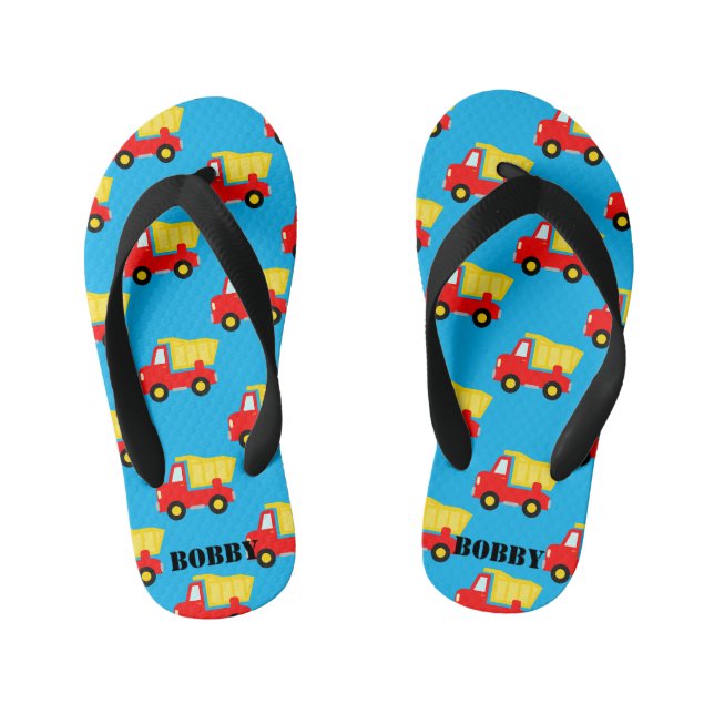 Tongs Enfants Plage d'été pour enfants motif de camion à benne d (Semelle)