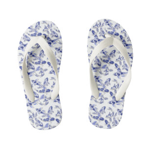 Tongs Enfants Poisson koi bleu et blanc