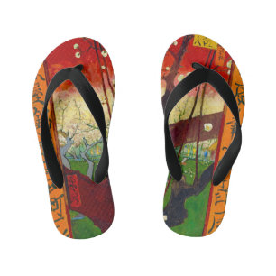 Tongs Enfants Prunus en fleurs de Van Gogh d'après Hiroshige
