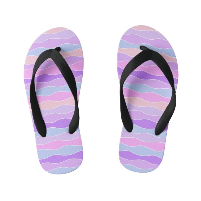 Tongs Enfants Rayures ondulées colorées (Semelle)