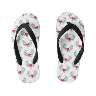 Tongs Enfants Red Angel Coeur avec ailes