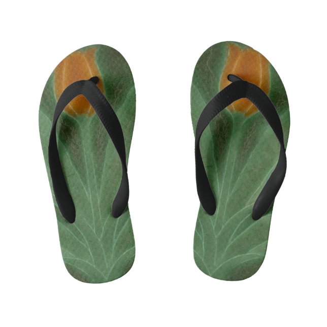 Tongs Enfants Repro Yellow Green Tulip Art Nouveau (Semelle)