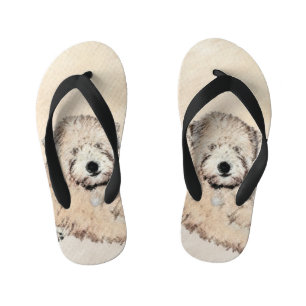Tongs Enfants Revêtu doux Roue Peinture Terrier Art original
