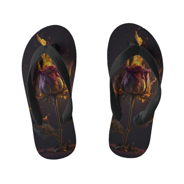 Tongs Enfants rose en feu (Semelle)