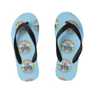 Tongs Enfants "Route Libre" Motard Heureux