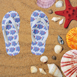 Tongs Enfants Sandales enfant éléphant bleu à lanières