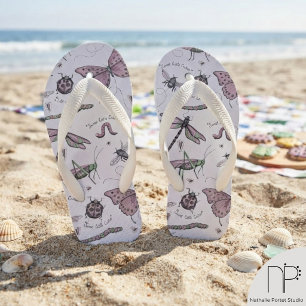 Tongs Enfants Sandales Rose Insecte Enfant coccinelle libellule