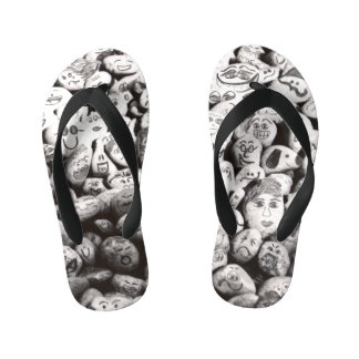 Tongs Enfants savates - flip flops conception roches avec rosto