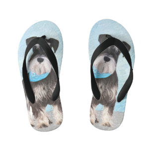 Tongs Enfants Schnauzer (Miniature) Peinture - Joli chien origin