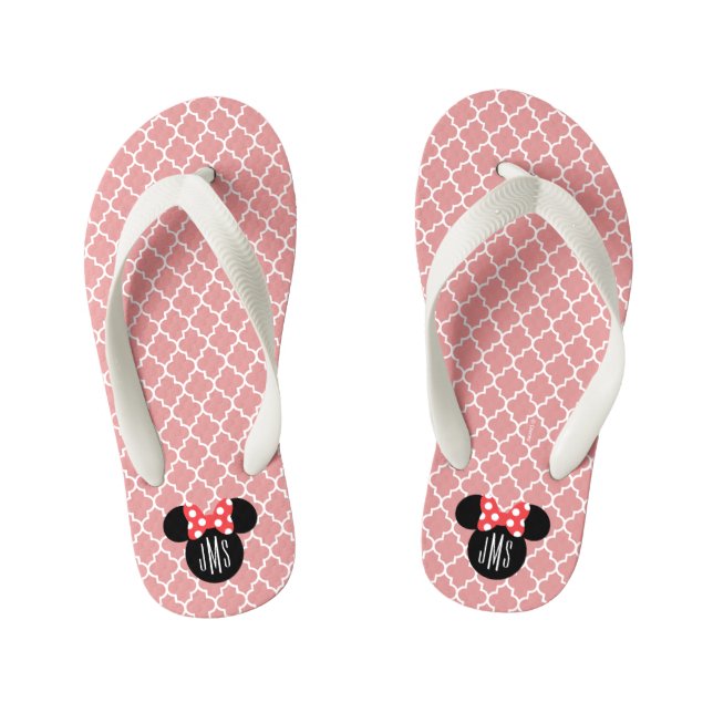 Tongs Enfants Silhouette de tête de quatrefoil Minnie personnali (Semelle)