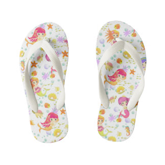 Tongs Enfants Sirènes blanches