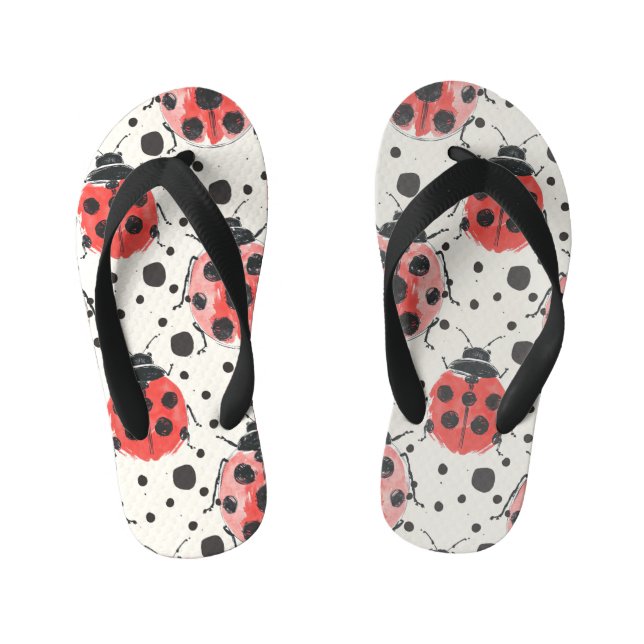 Tongs Enfants Super mignonne fête de coccinelle (Semelle)