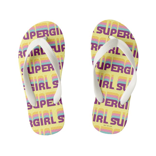 Tongs Enfants Supergirl Retro Colorshift Graphic (Semelle)