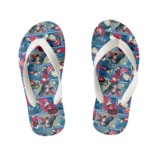 Tongs Enfants Superman Comic Motif (Semelle)