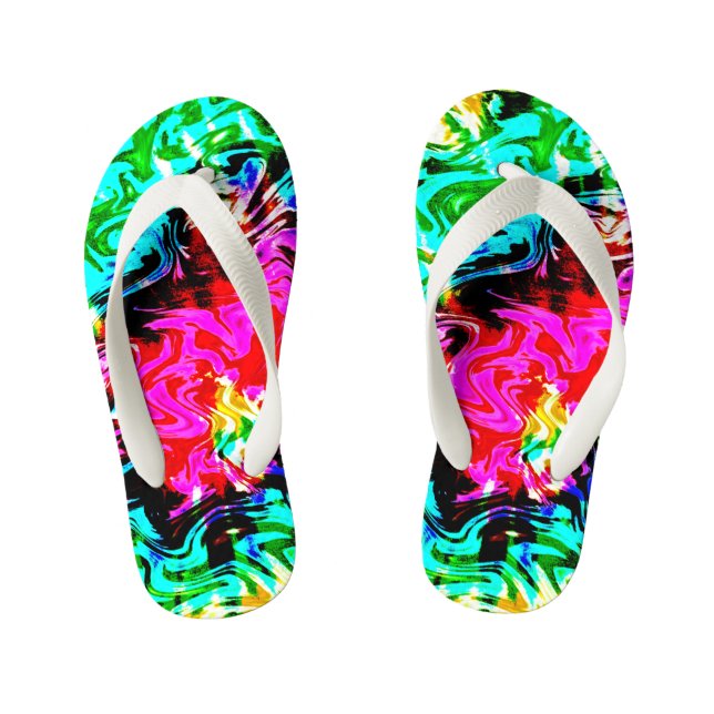 Tongs Enfants Tie Dye, Température De Feu (Semelle)