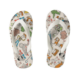 Tongs Enfants Toy Story 4  Motif de jeton de caractères rétroa