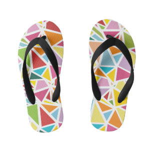 Tongs Enfants Triangles colorés motif 2